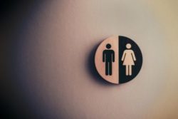 Restroom sign man and woman